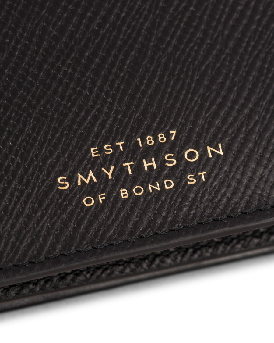 Herre | Smythson Panama Business Card Case Black Leather | Smythson | Panama Business Card Case Black Leather