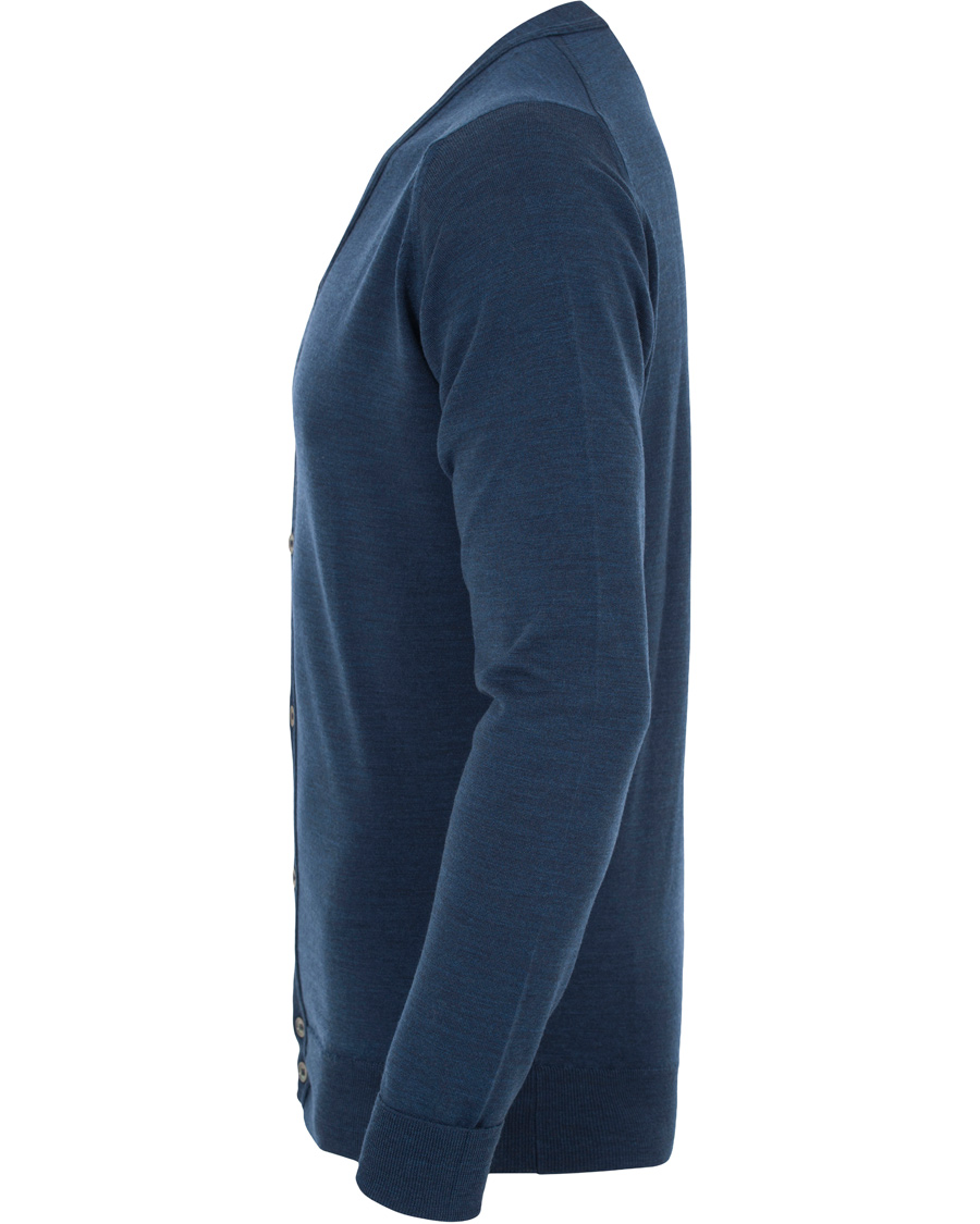 Herre | Trøjer | John Smedley | Bryn Extra Fine Merino Cardigan Indigo