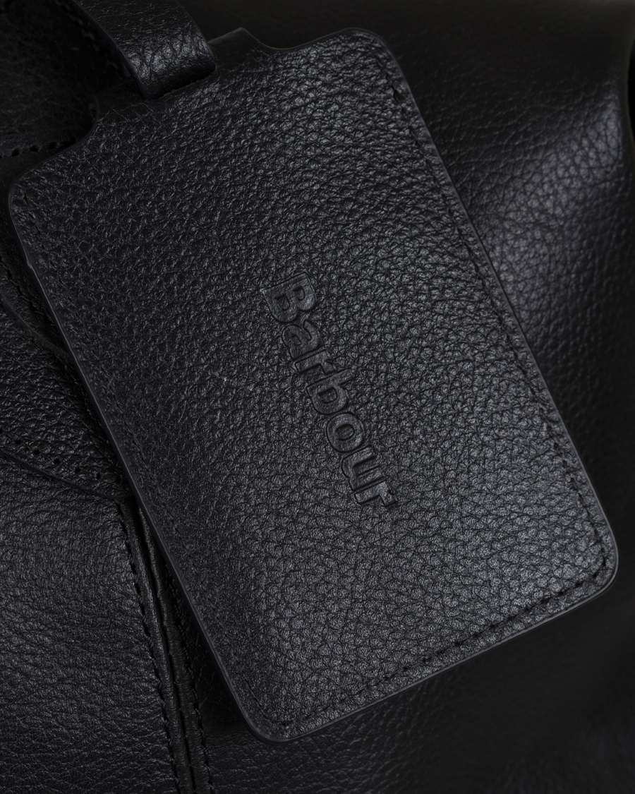 Herre | Barbour Lifestyle Leather Medium Travel Explorer Black | Barbour Lifestyle | Leather Medium Travel Explorer Black