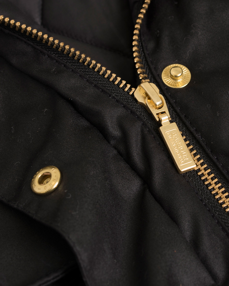 Herre | Barbour International Women Finns Wax Jacket Black | Barbour International | Women Finns Wax Jacket Black