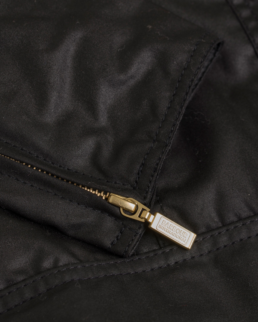 Herre | Barbour International Women Finns Wax Jacket Black | Barbour International | Women Finns Wax Jacket Black