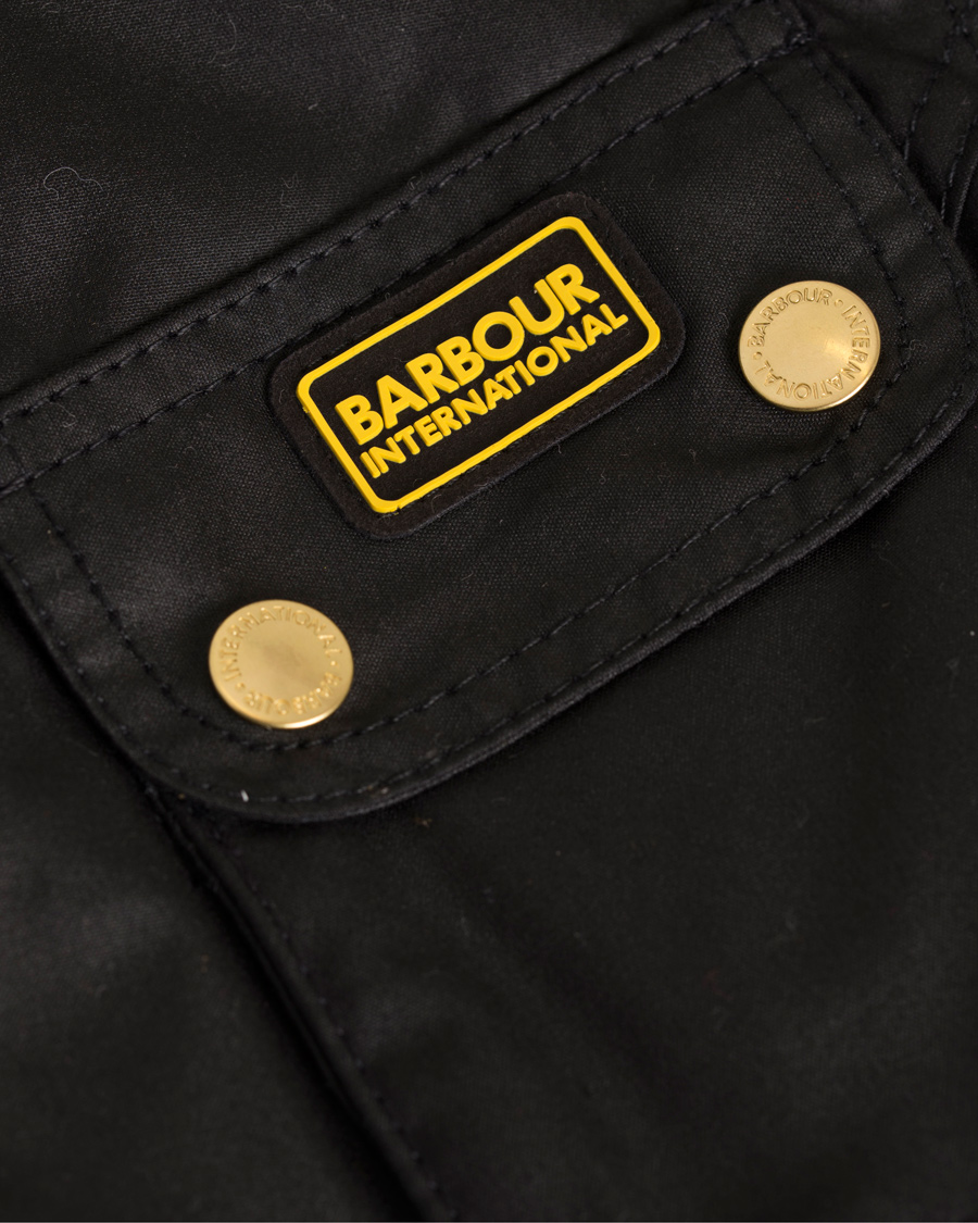 Herre | Barbour International Women Finns Wax Jacket Black | Barbour International | Women Finns Wax Jacket Black
