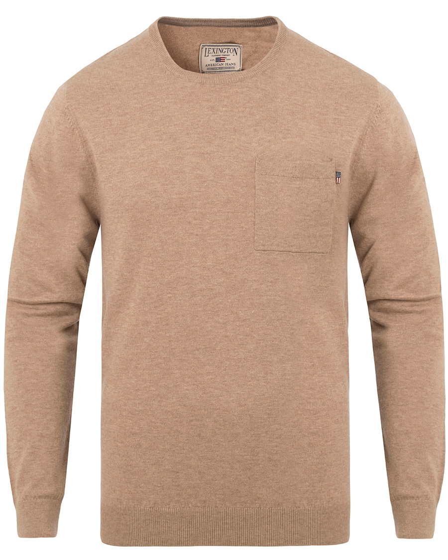 Herre | Trøjer | Lexington | Jeff Crewneck Sweater Silver Mink Beige
