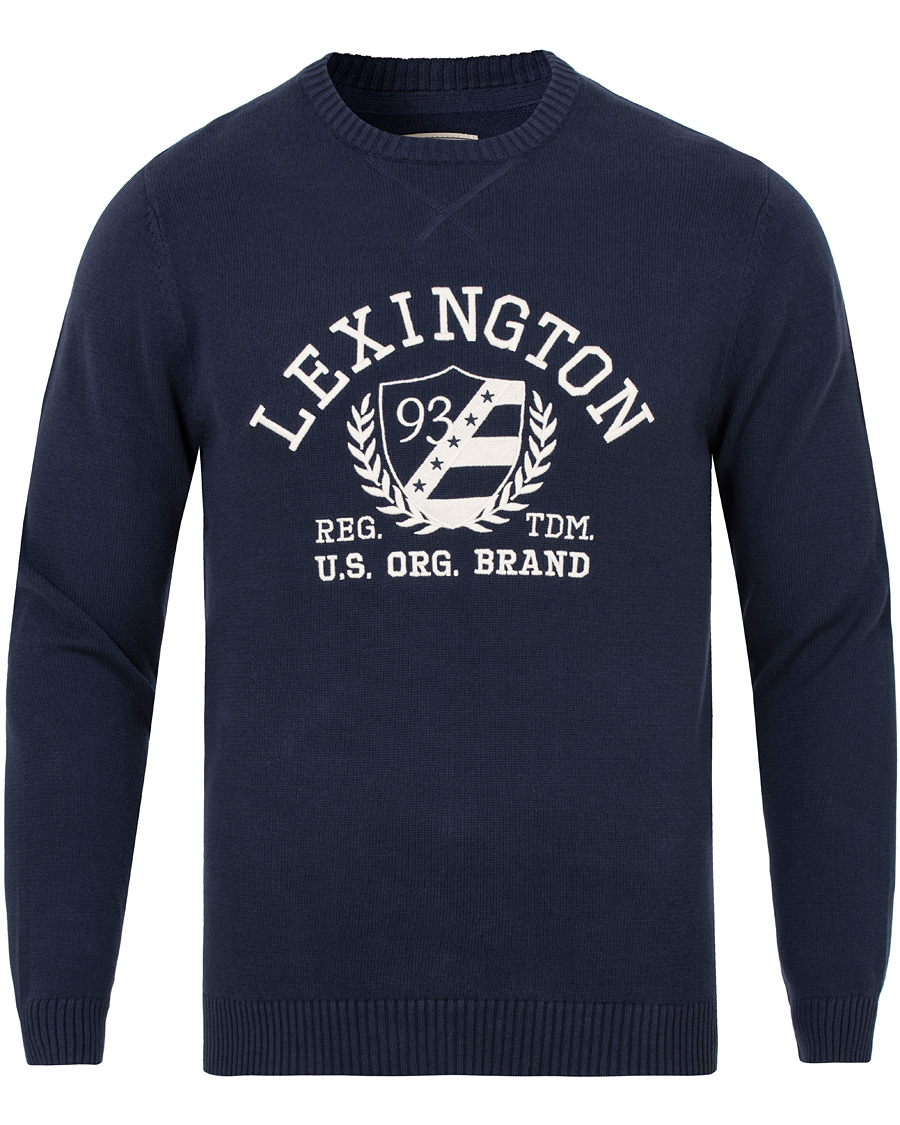Herre | Trøjer | Lexington | Nelson Knitted Sweatshirt Deepest Blue