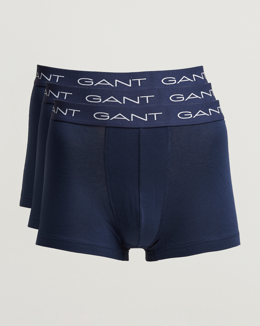 Herre | Undertøj | GANT | 3-Pack Trunk Boxer Navy