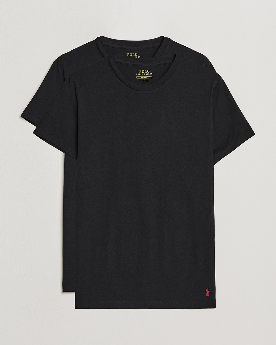 Herre | T-Shirts | Polo Ralph Lauren | 2-Pack Cotton Stretch T-Shirt Black