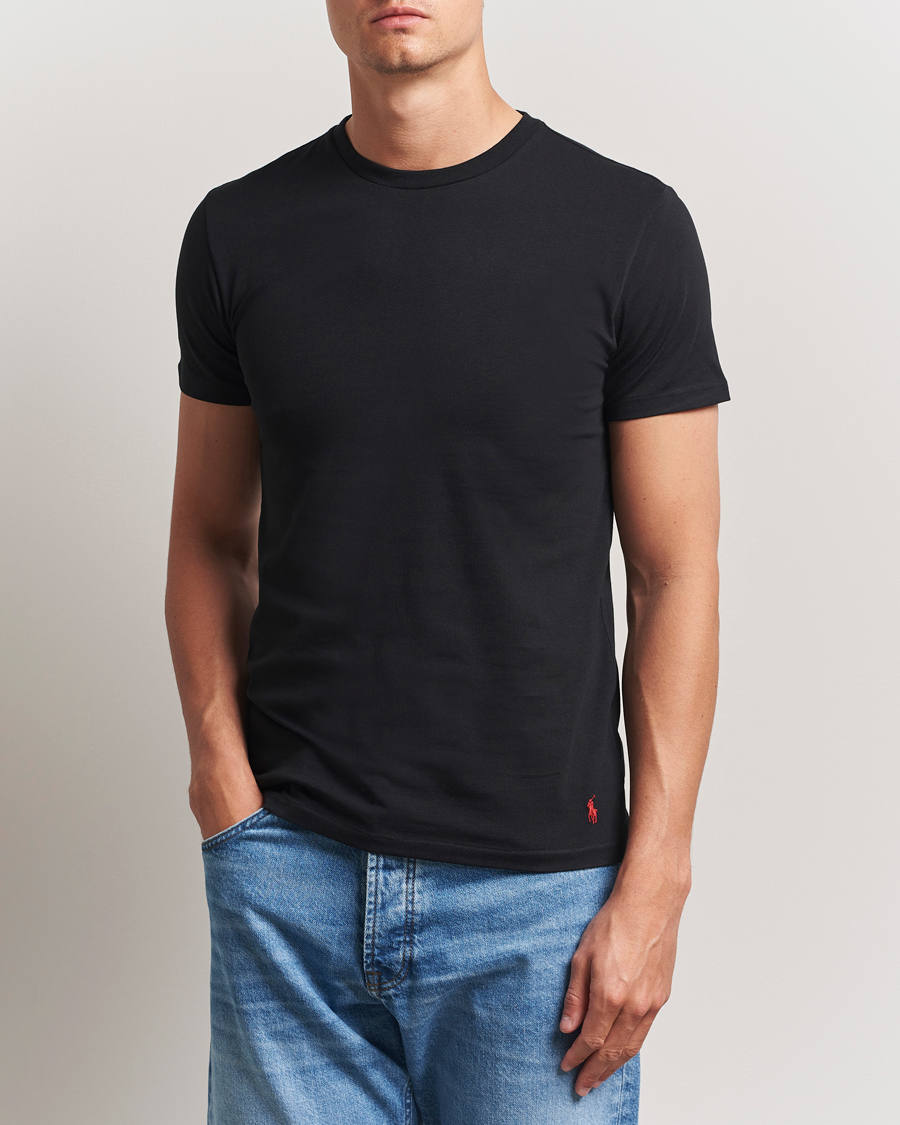Herre | T-Shirts | Polo Ralph Lauren | 2-Pack Cotton Stretch T-Shirt Black