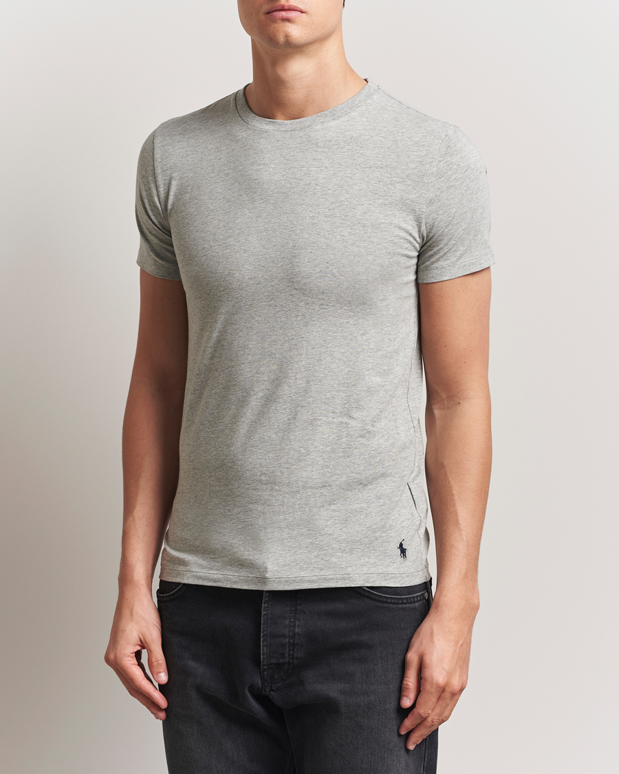 Herre | T-Shirts | Polo Ralph Lauren | 2-Pack Cotton Stretch T-Shirt Andover Heather