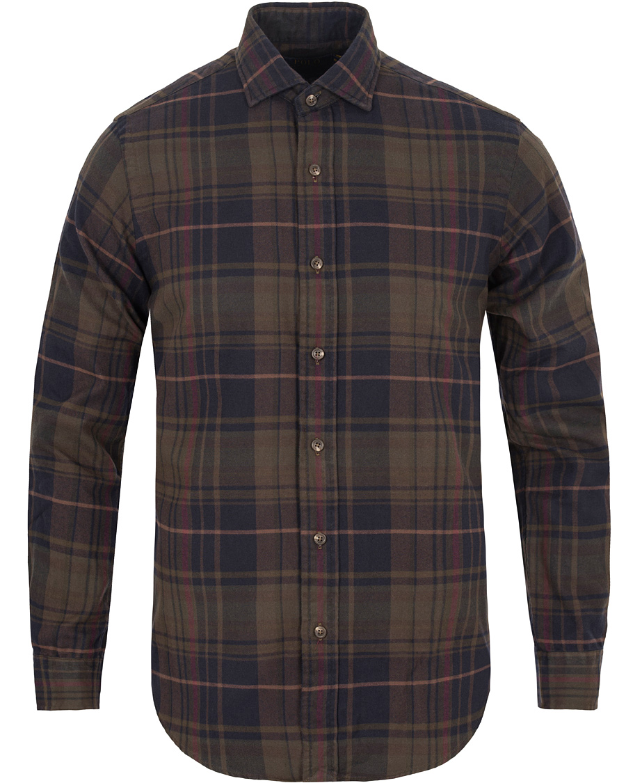 Herre | Skjorter | Polo Ralph Lauren | Estate Twill Check Shirt Olive/Violet Multi