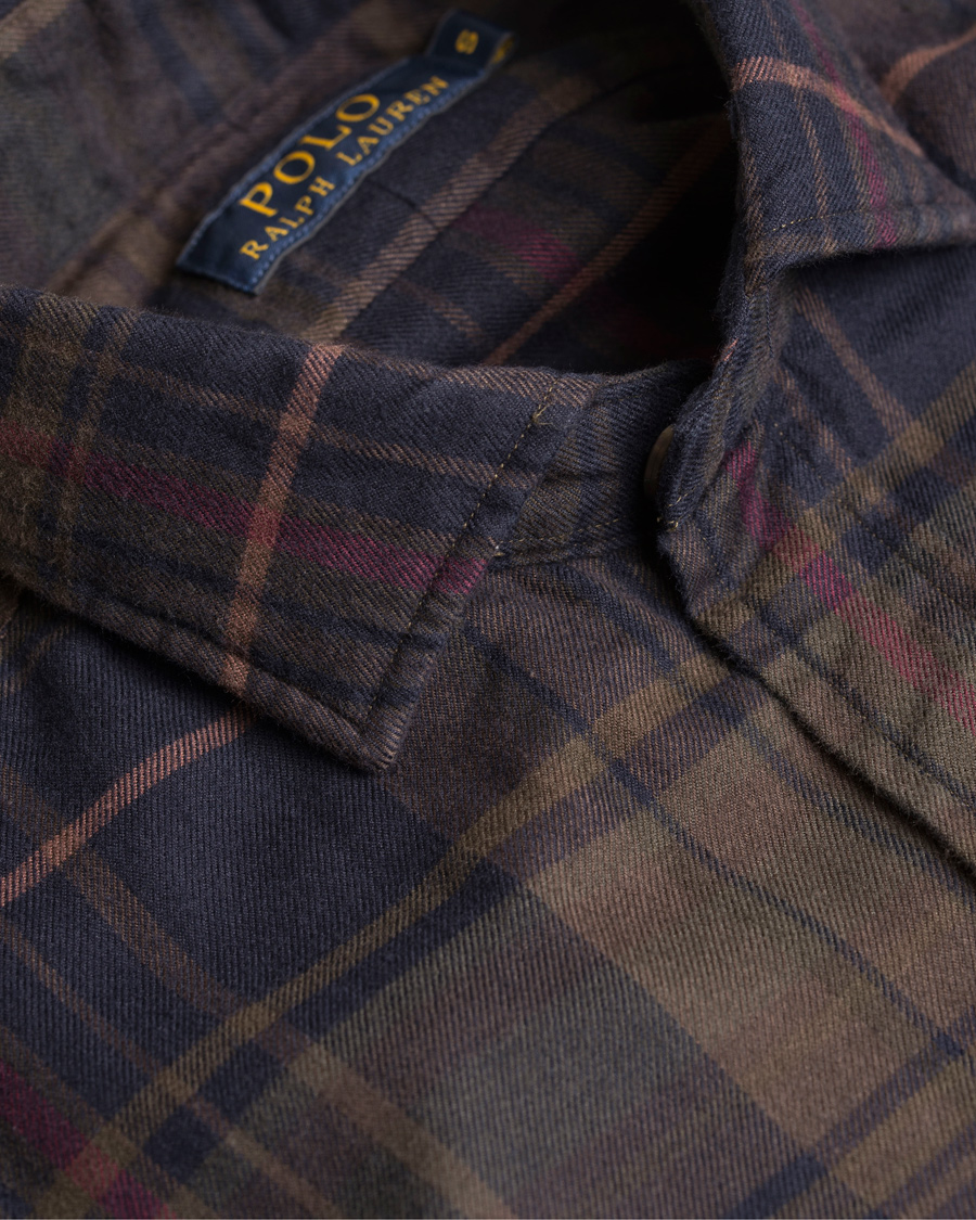 Herre | Skjorter | Polo Ralph Lauren | Estate Twill Check Shirt Olive/Violet Multi
