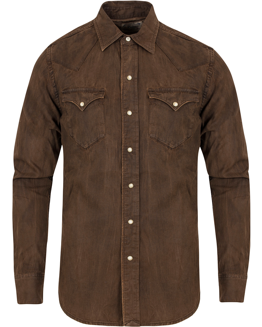 Polo Ralph Lauren Western Denim Shirt Stillwell Brown CareOfCarl.dk