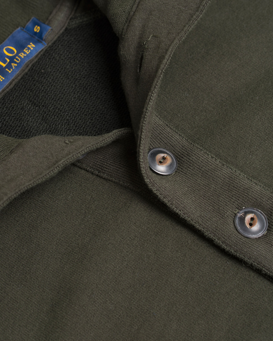 Herre | Trøjer | Polo Ralph Lauren | Half Button Knitted Sweater Squadron Green