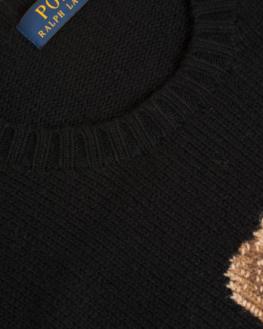 Herre | Trøjer | Polo Ralph Lauren | Bear Tuxedo Knitted Sweater Black