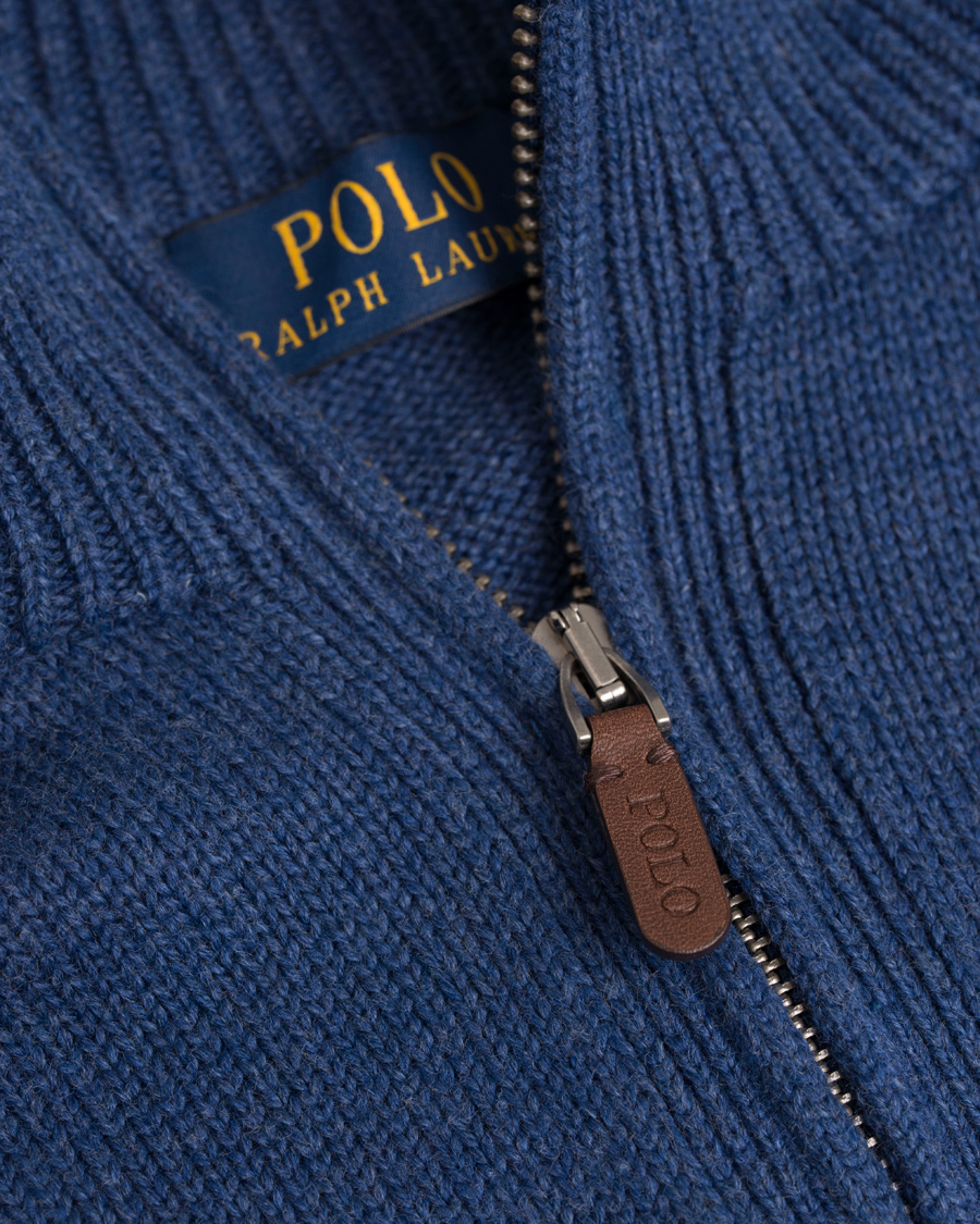Herre | Trøjer | Polo Ralph Lauren | Cotton/Curado Half Zip Sweater Shale Blue Heather