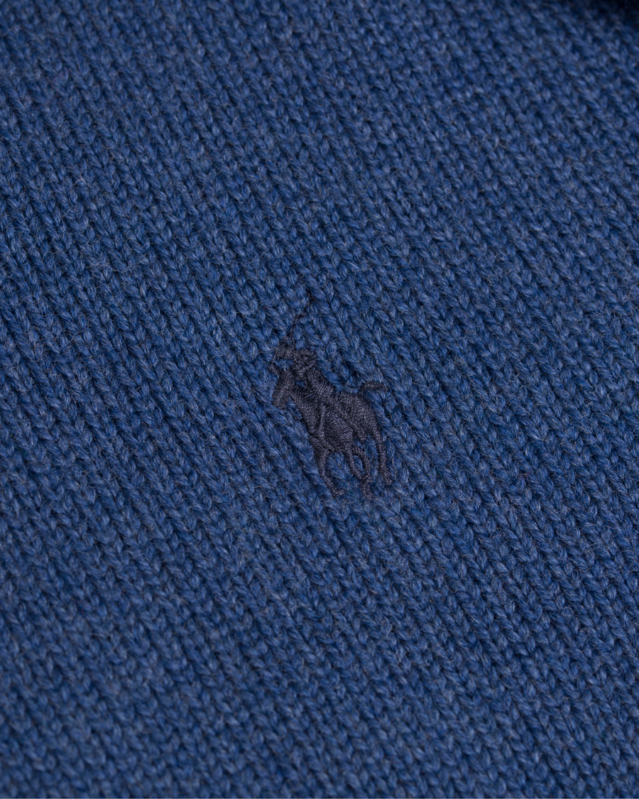 Herre | Trøjer | Polo Ralph Lauren | Cotton/Curado Half Zip Sweater Shale Blue Heather