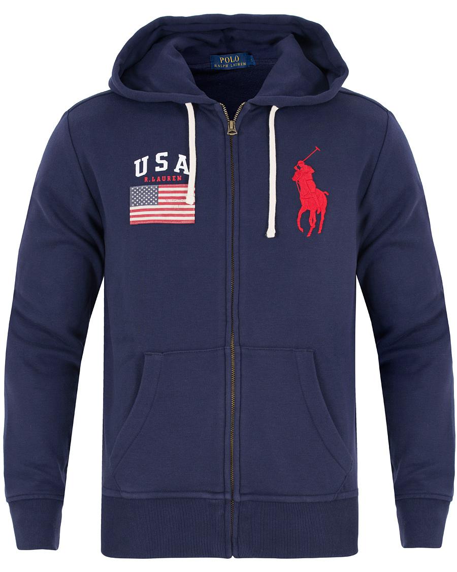 Herre | Trøjer | Polo Ralph Lauren | USA Full Zip Hoodie French Navy