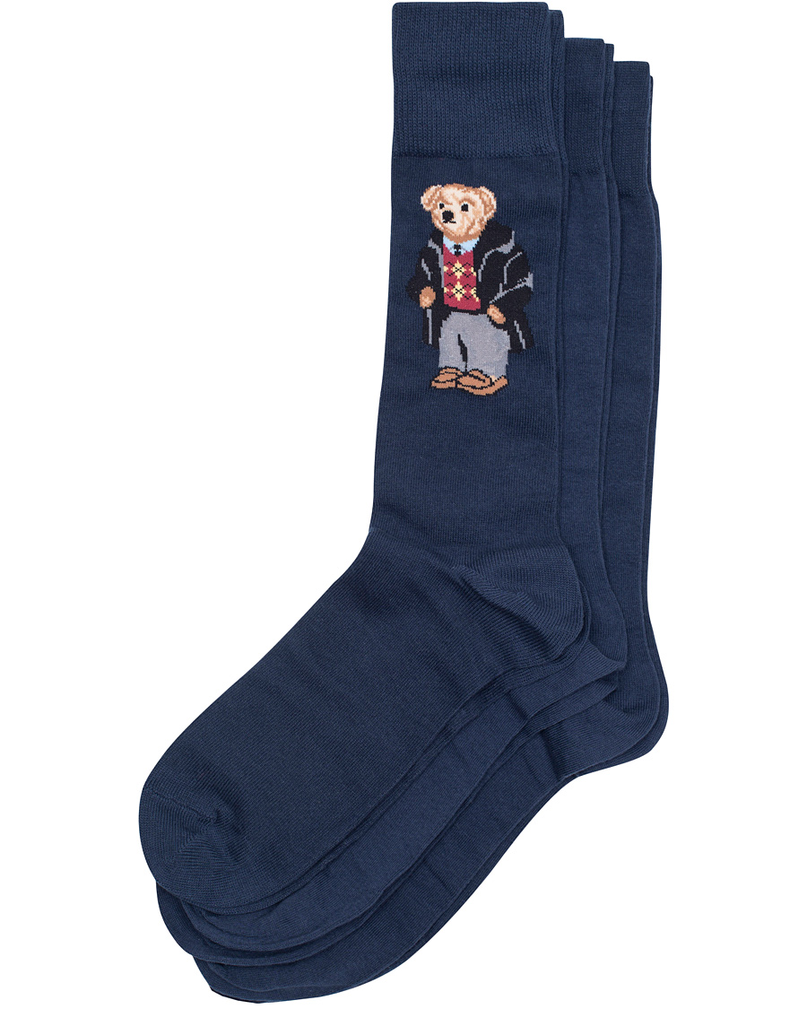Herre | Undertøj | Polo Ralph Lauren | 3-Pack Polo Bear Cotton Sock Navy