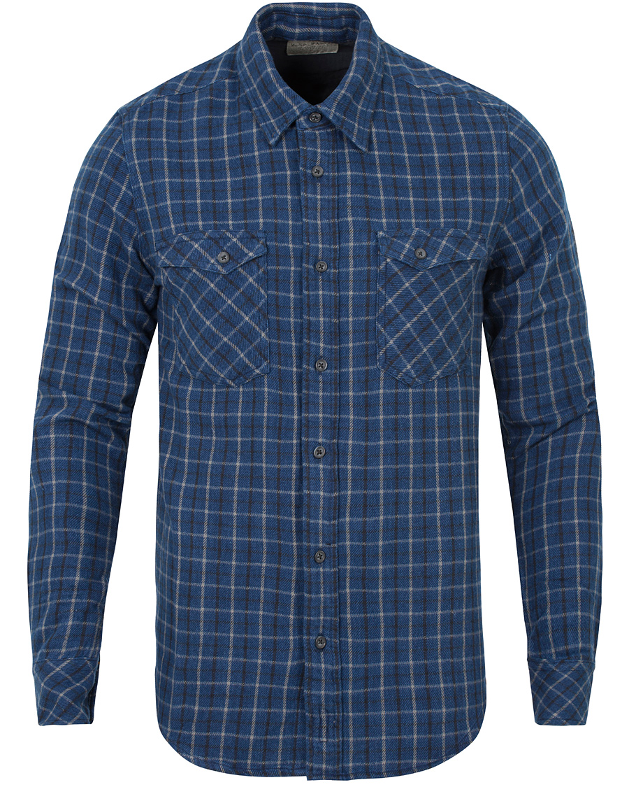 Herre | Skjorter | Nudie Jeans | Gunnar Rope Twill Check Shirt Indigo