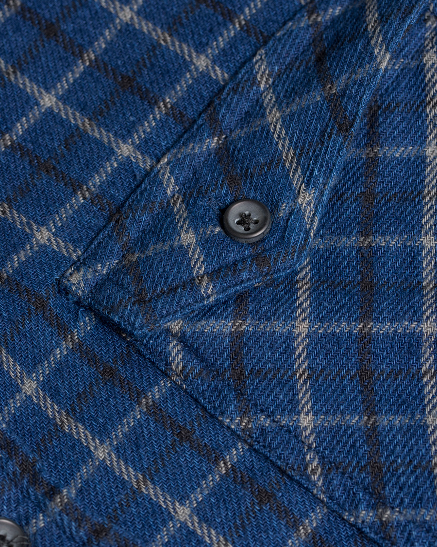 Herre | Skjorter | Nudie Jeans | Gunnar Rope Twill Check Shirt Indigo