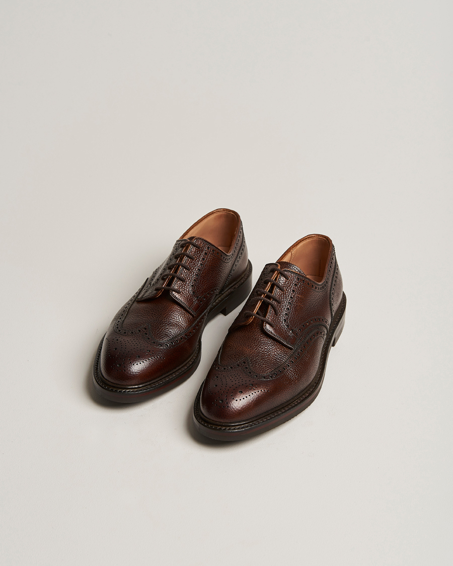 Herre | Tøj til bryllup | Crockett & Jones | Pembroke Derbys Dark Brown Grained Calf