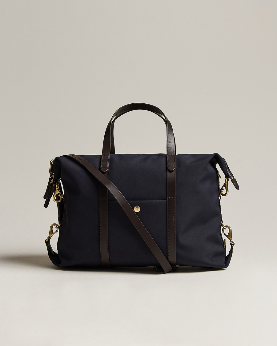 Herre | Tasker | Mismo | M/S Utility Nylon Duffle Bag Navy/Dark Brown