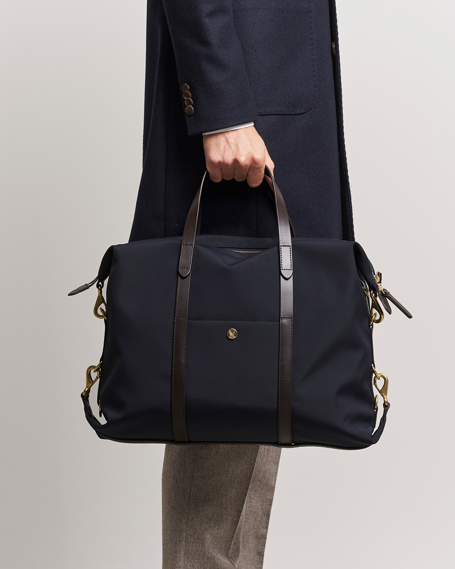 Herre | Afdelinger | Mismo | M/S Utility Nylon Duffle Bag Navy/Dark Brown