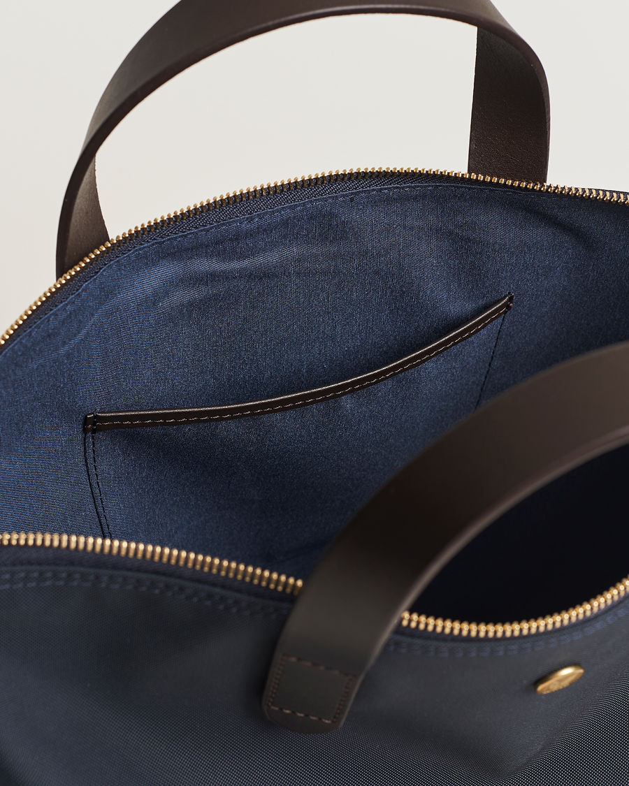 Herre | Tasker | Mismo | M/S Canvas Shopper Navy/Dark Brown