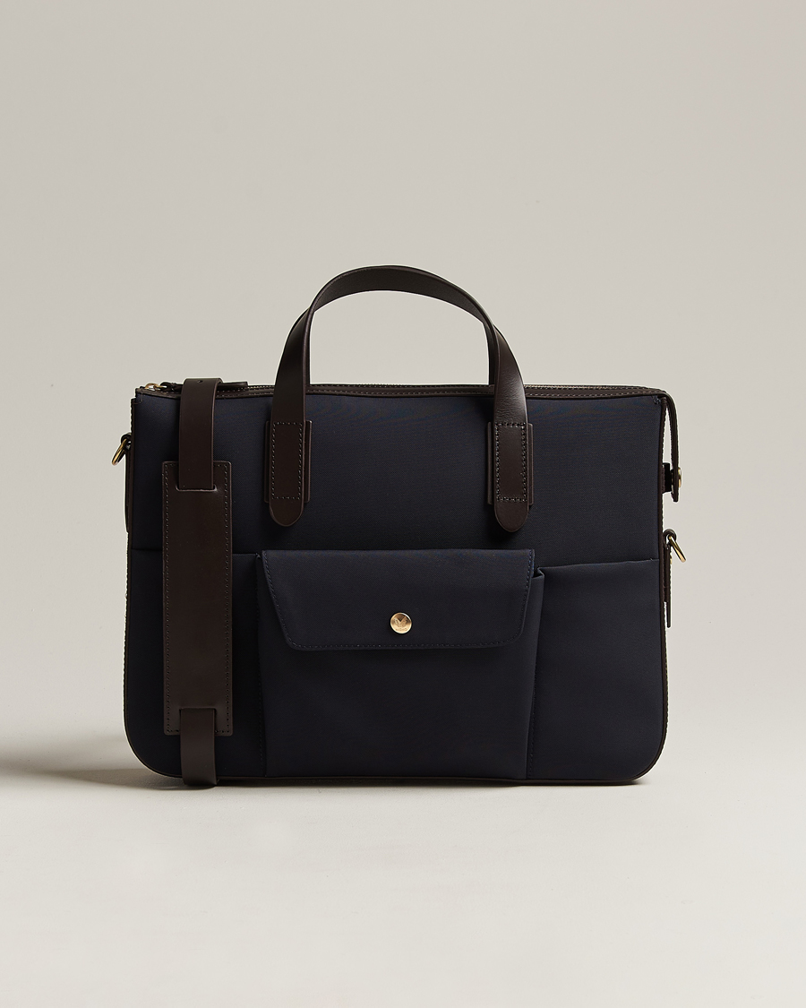 Herre |  | Mismo | M/S Canvas Briefcase Navy/Dark Brown