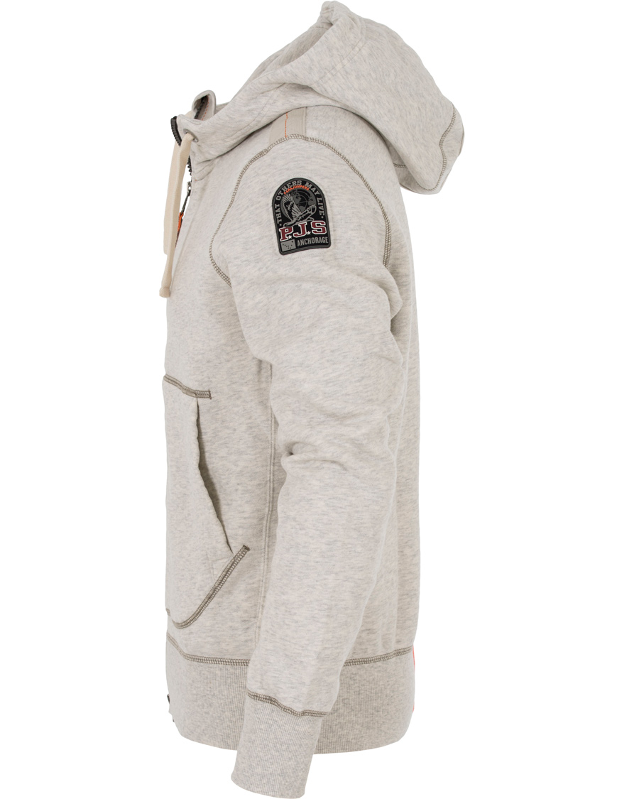 Herre | Trøjer | Parajumpers | Charlie Active Fleece Hoodie White Melange Slub
