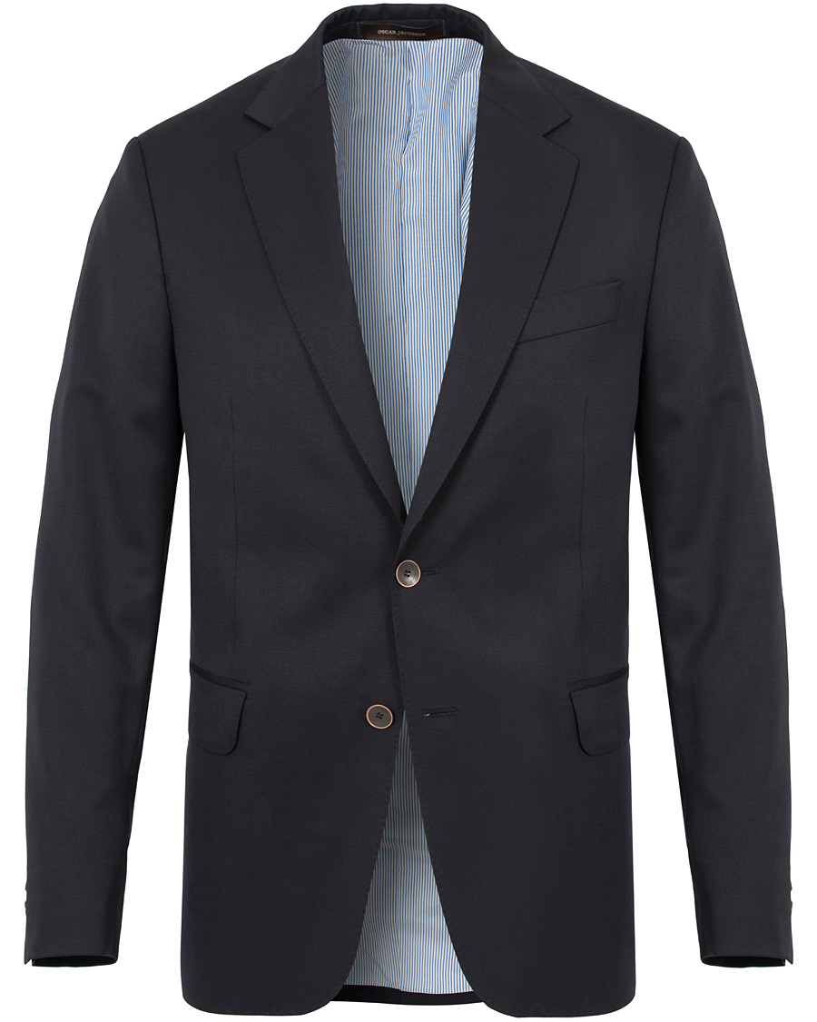 Herre | Blazere & jakker | Oscar Jacobson | Falke Elbow Patch Club Blazer Navy