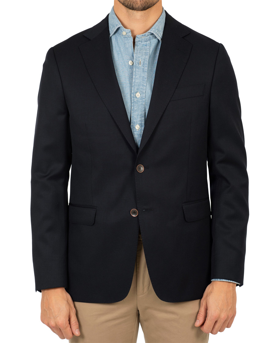 Herre | Blazere & jakker | Oscar Jacobson | Falke Elbow Patch Club Blazer Navy