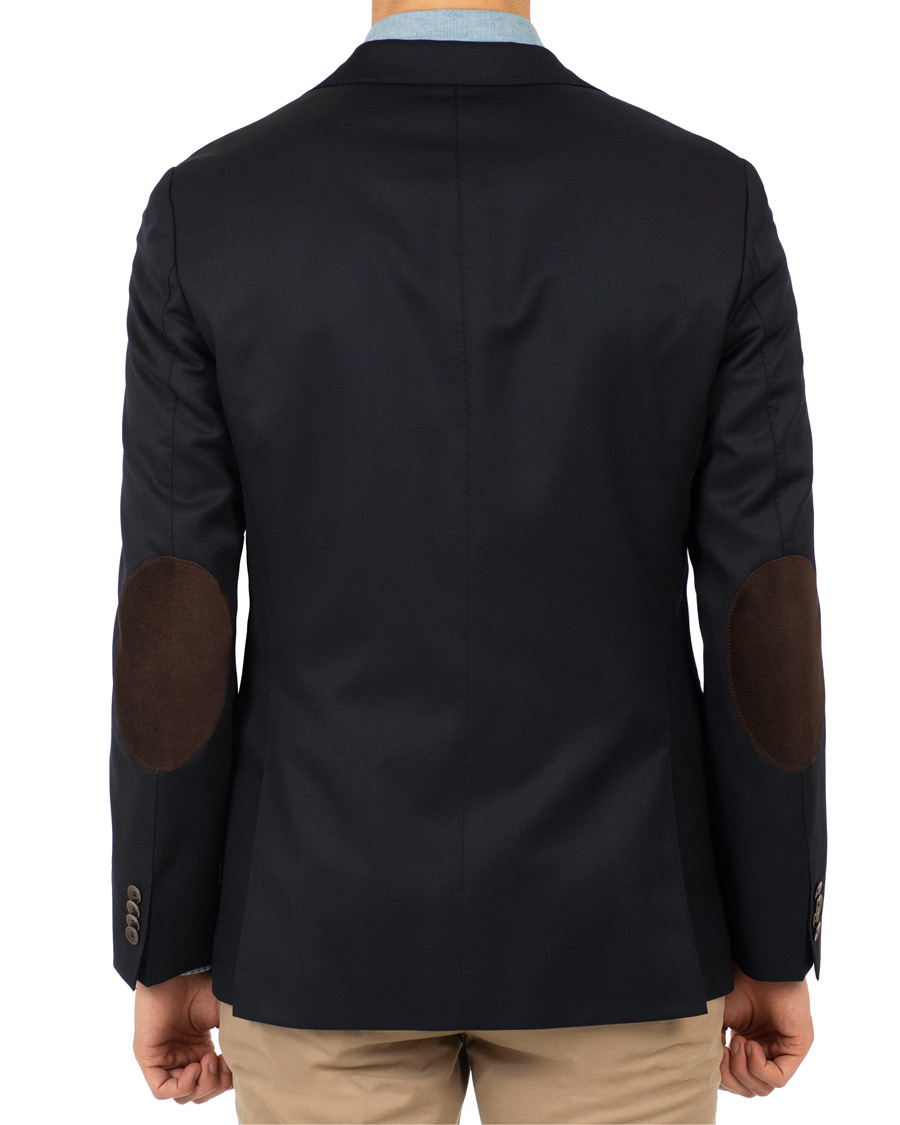 Herre | Blazere & jakker | Oscar Jacobson | Falke Elbow Patch Club Blazer Navy