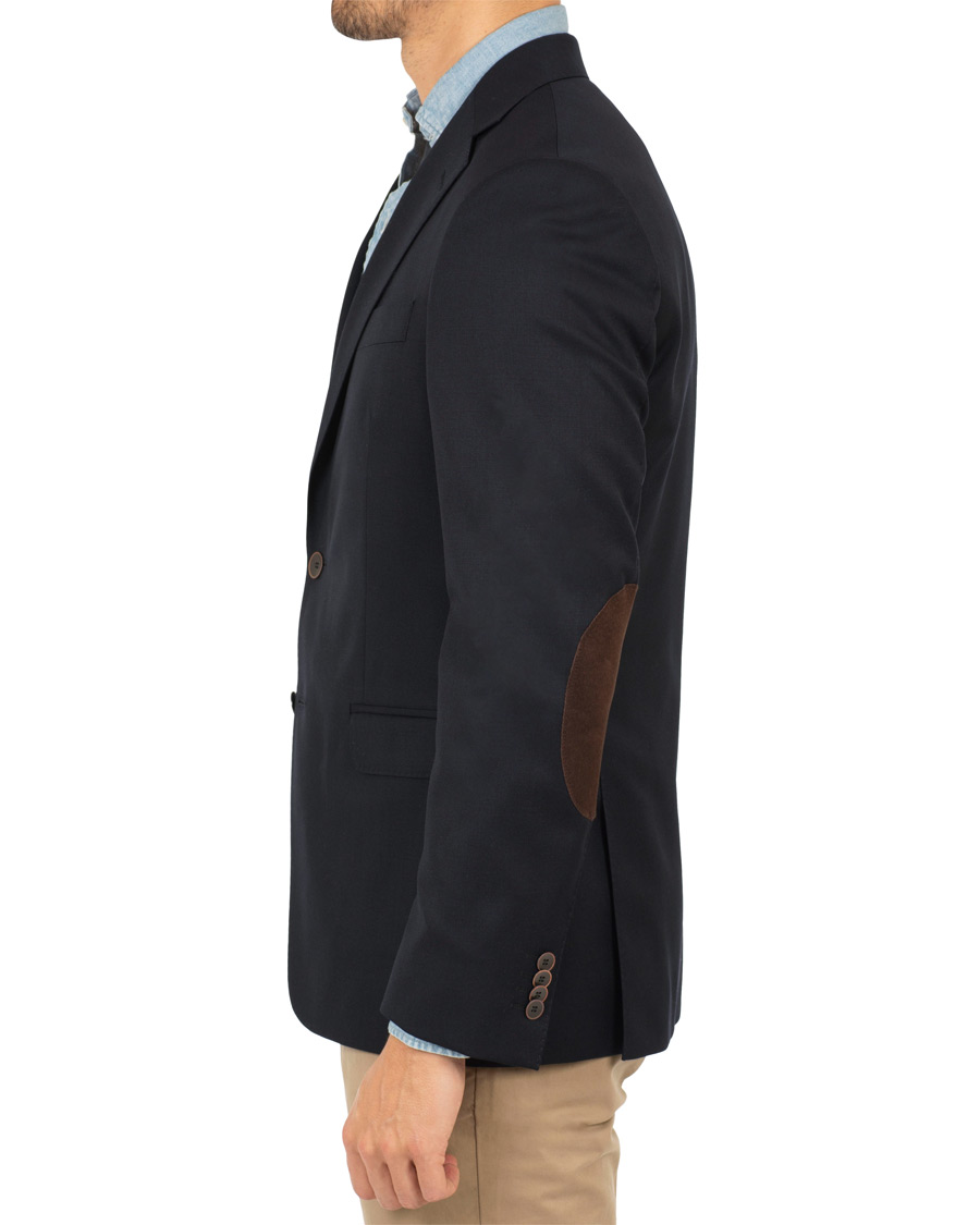 Herre | Blazere & jakker | Oscar Jacobson | Falke Elbow Patch Club Blazer Navy