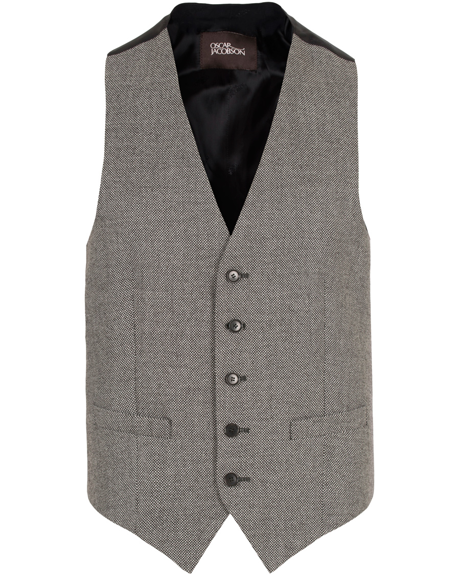 Herre | Jakkesæt | Oscar Jacobson | Egel 3 Piece Split Suit Grey/White