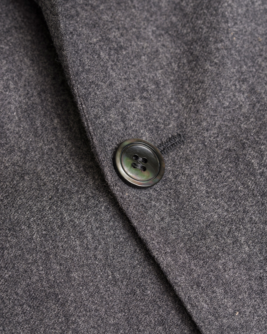 Herre | Blazere & jakker | Oscar Jacobson | Einar Flannel Blazer Dark Grey
