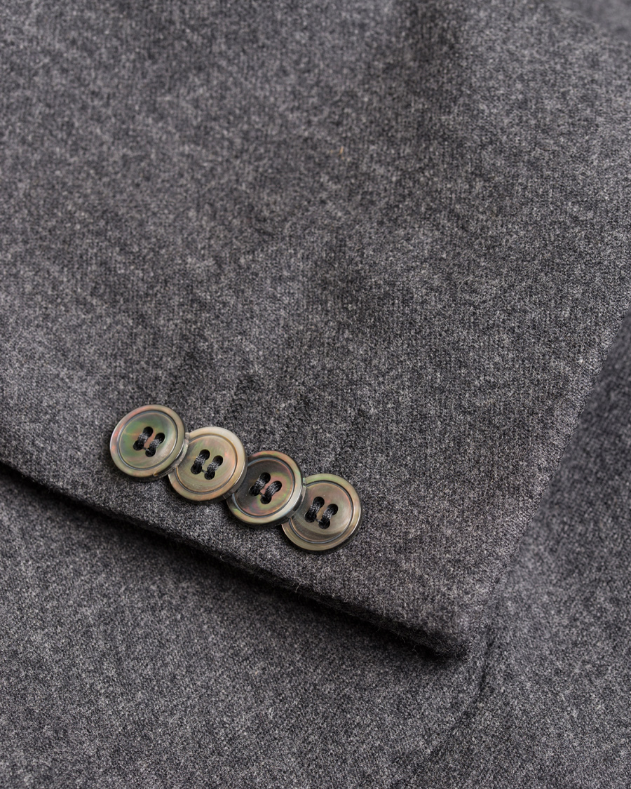 Herre | Blazere & jakker | Oscar Jacobson | Einar Flannel Blazer Dark Grey