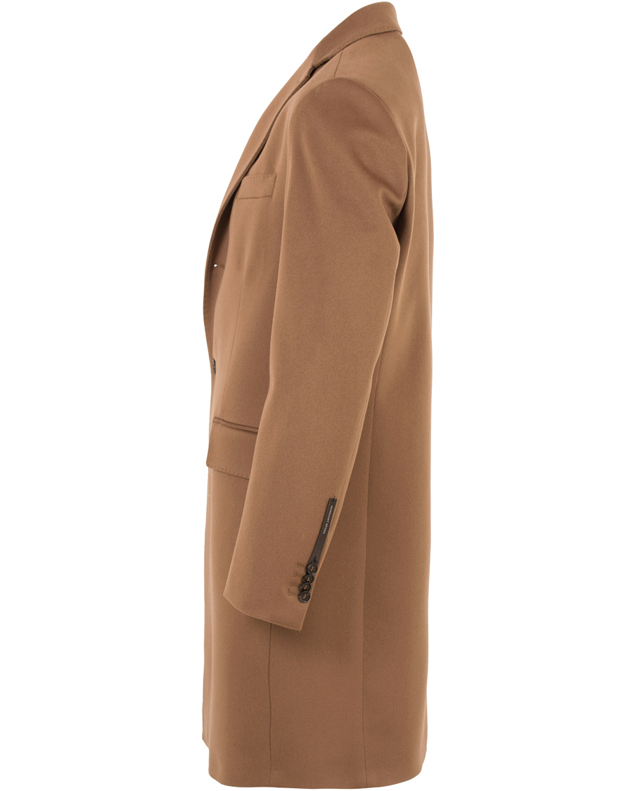 Herre | Jakker | Oscar Jacobson | Savile Row Loro Piana Storm System Coat Dark Brown