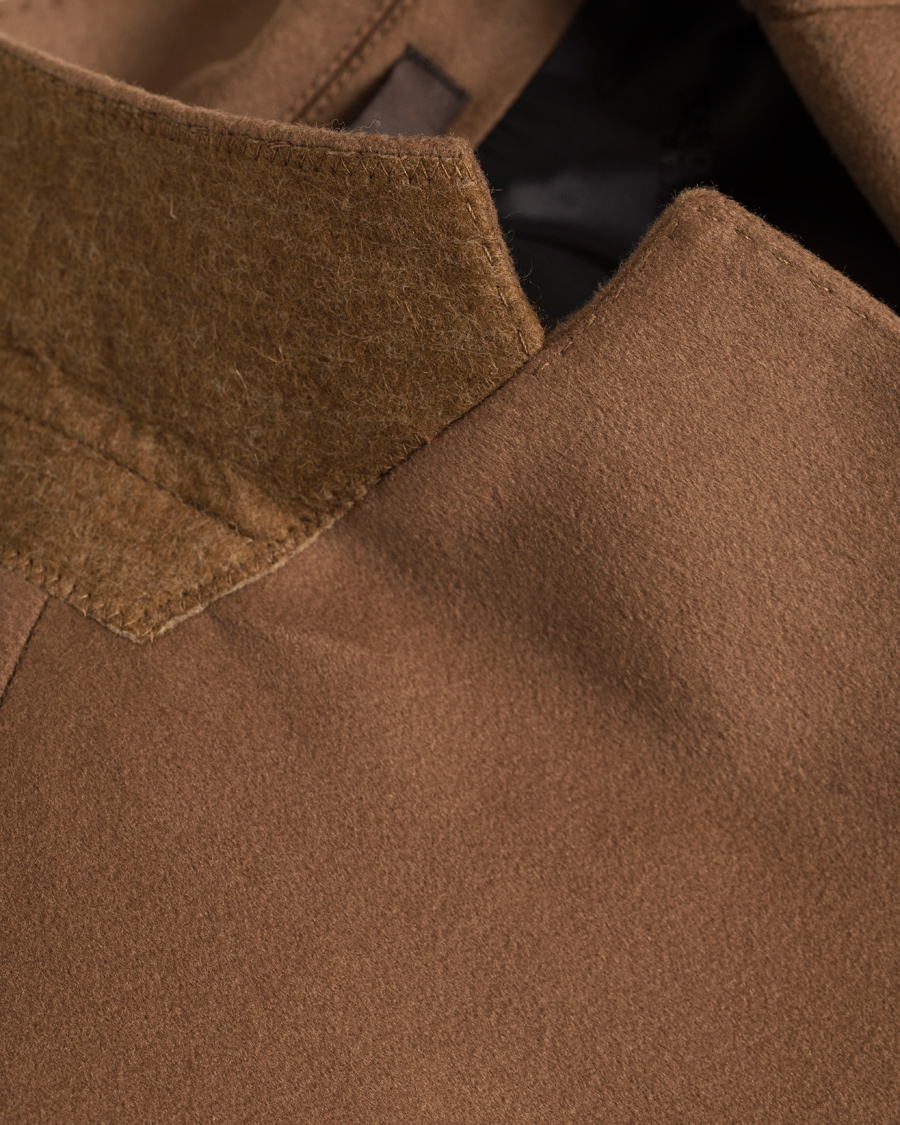Herre | Jakker | Oscar Jacobson | Savile Row Loro Piana Storm System Coat Dark Brown