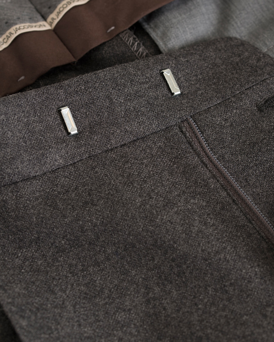 Herre | Bukser | Oscar Jacobson | David Double Plated Trousers Dark Grey
