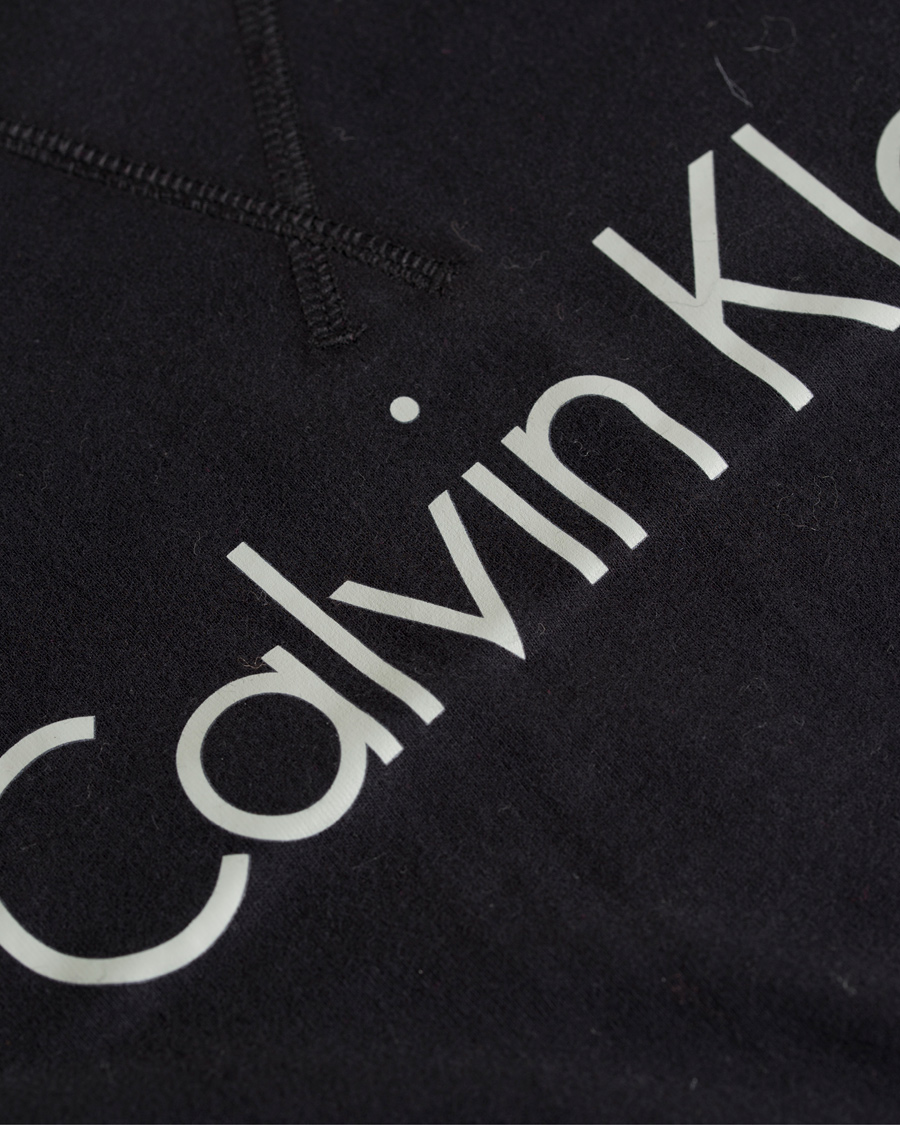 Herre | T-Shirts | Calvin Klein | Long Sleeve Crew Neck Tee Black