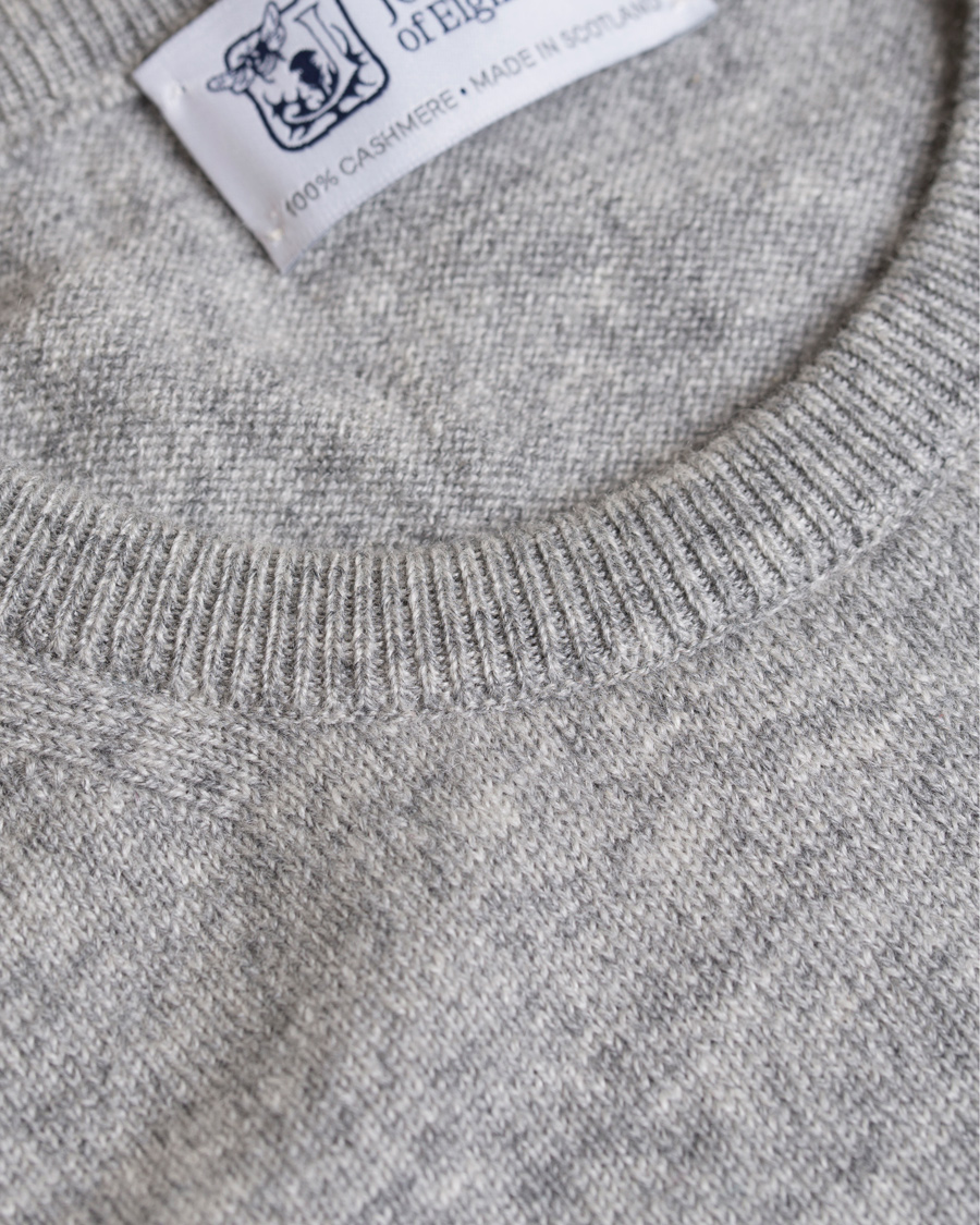 Herre | Trøjer | Johnstons of Elgin | Cashmere Crew Neck Light Grey
