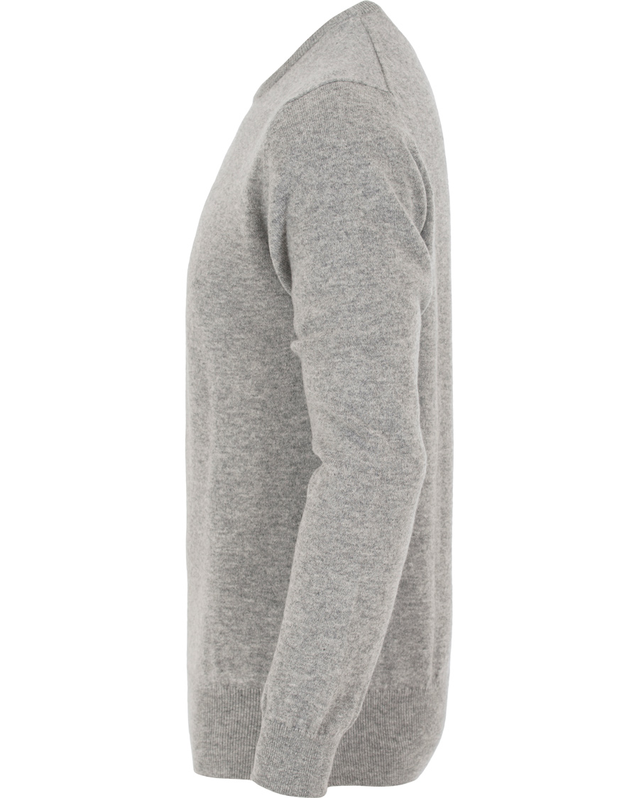 Herre | Trøjer | Johnstons of Elgin | Cashmere Crew Neck Light Grey
