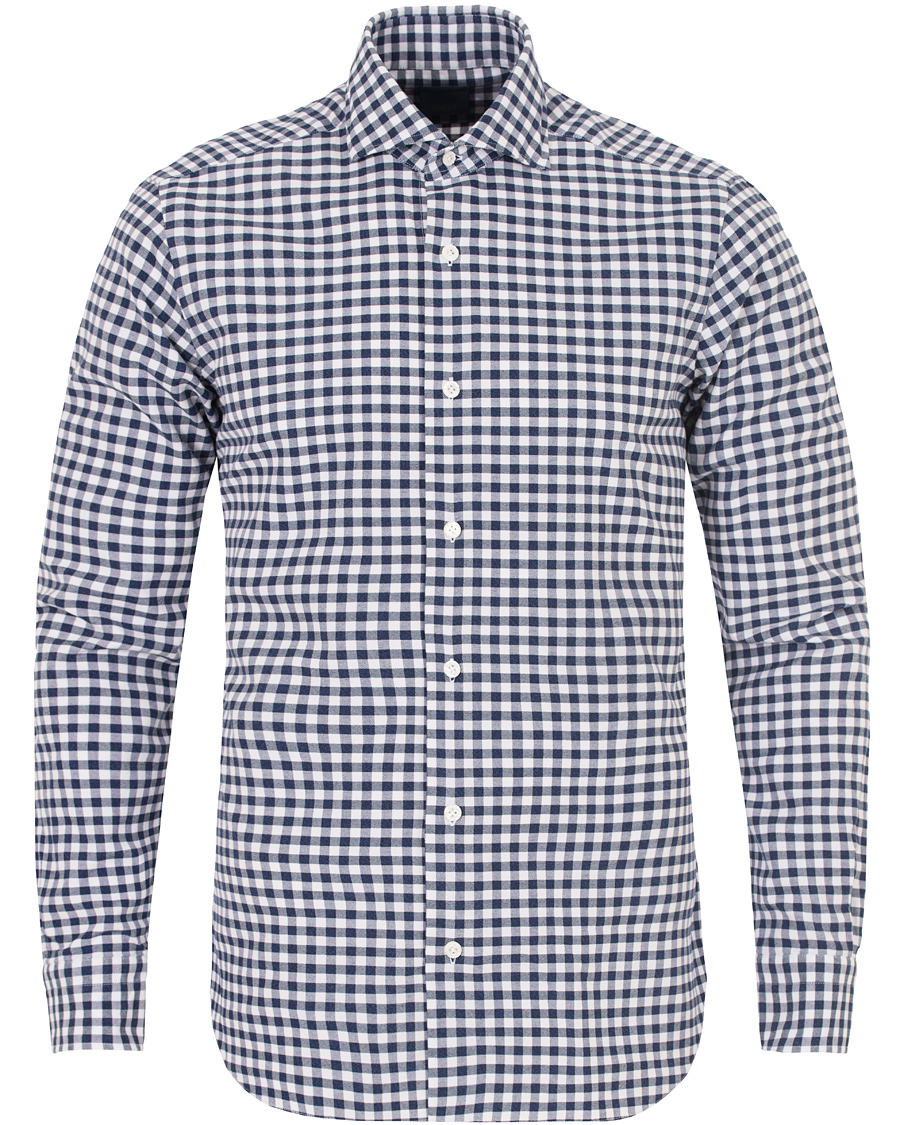 Herre | Skjorter | Barba Napoli | Dandylife Oxford Check Slim Fit Shirt Blue/White
