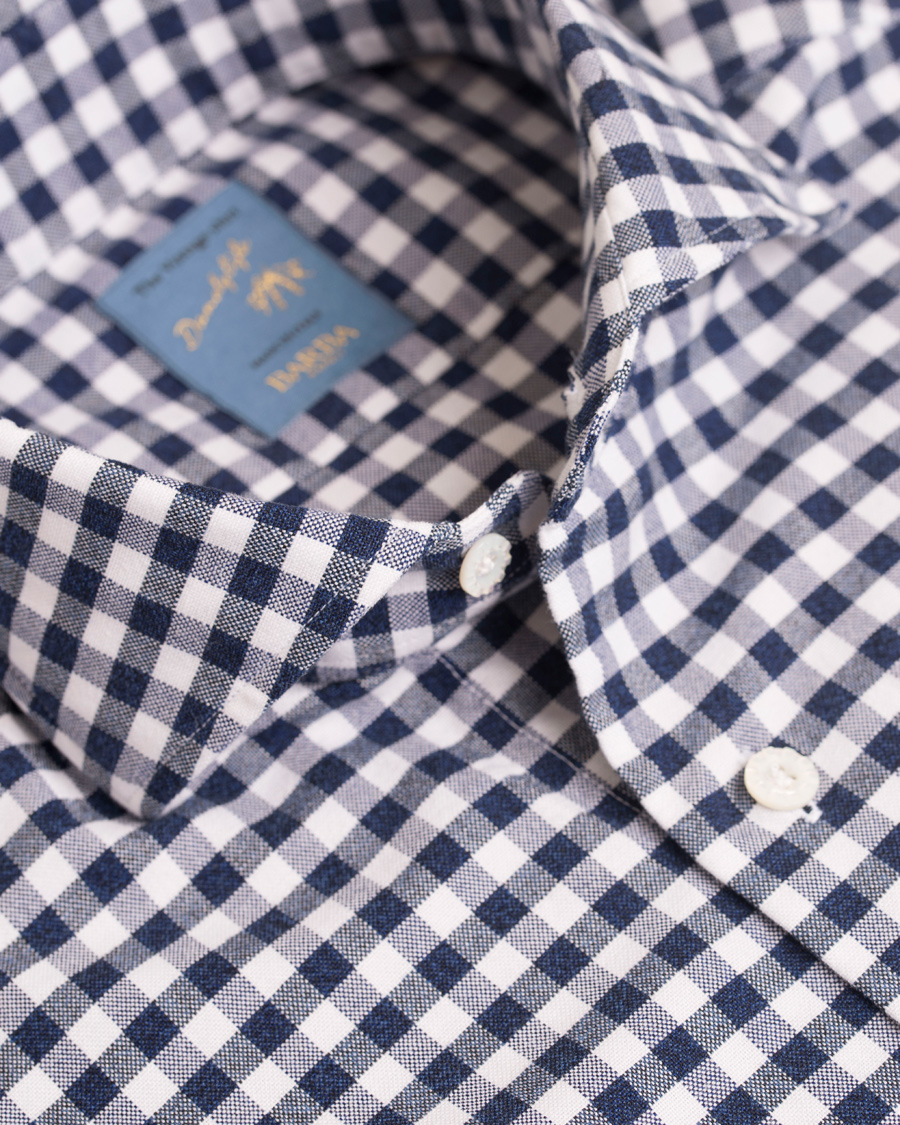 Herre | Skjorter | Barba Napoli | Dandylife Oxford Check Slim Fit Shirt Blue/White