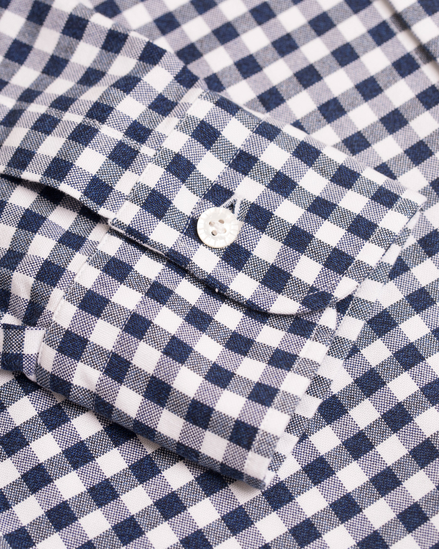 Herre | Skjorter | Barba Napoli | Dandylife Oxford Check Slim Fit Shirt Blue/White