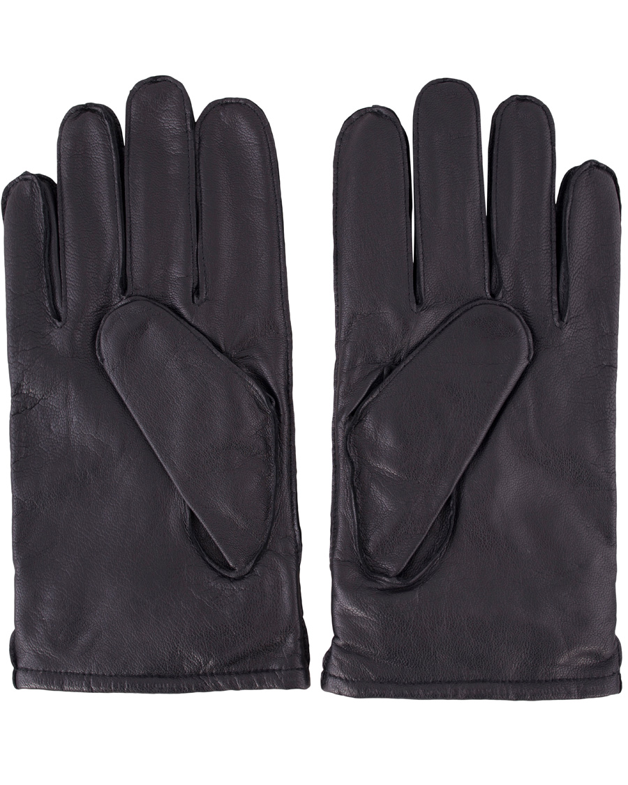 Herre | Tommy Hilfiger Ferron Leather Gloves Flag Black | Tommy Hilfiger | Ferron Leather Gloves Flag Black