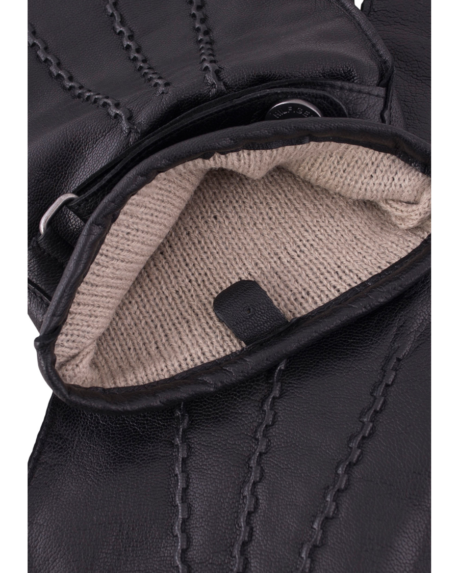 Herre | Tommy Hilfiger Ferron Leather Gloves Flag Black | Tommy Hilfiger | Ferron Leather Gloves Flag Black