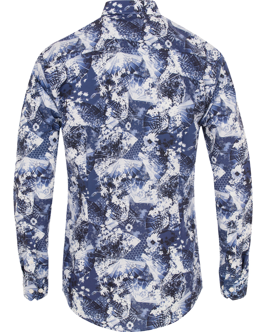 Herre | Skjorter | Eton | Slim Fit Flower Twill Shirt Blue