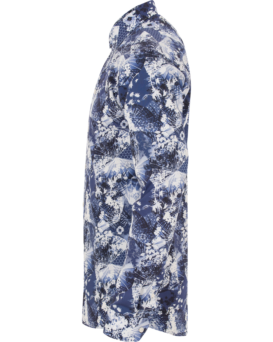 Herre | Skjorter | Eton | Slim Fit Flower Twill Shirt Blue