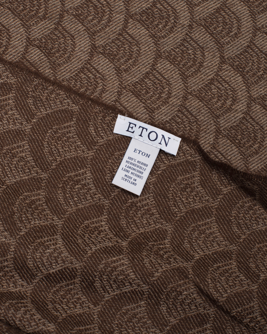 Herre | Eton Merino Woven Scarf Brown | Eton | Merino Woven Scarf Brown